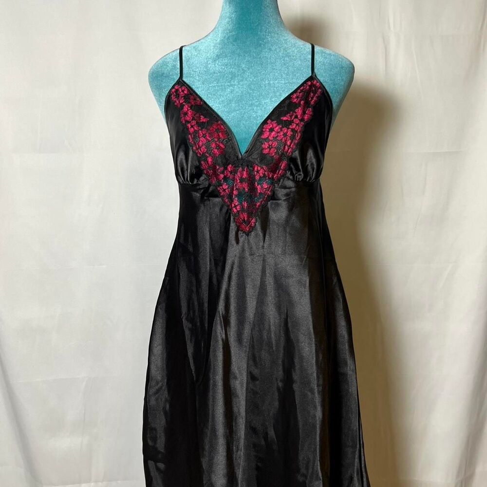 NWT Y2K Goth Fairy‎ Lingerie Slip Dress Black Lace